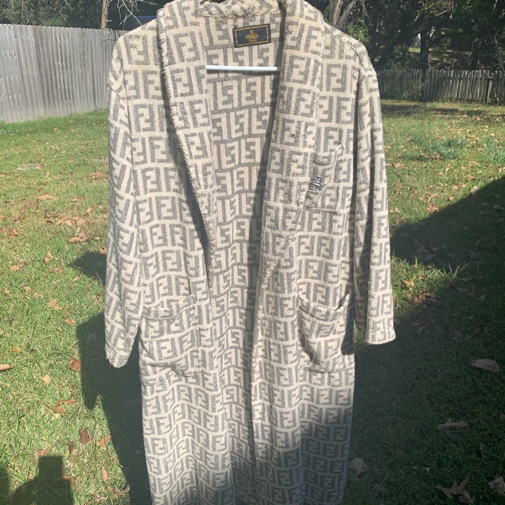 Authentic FENDI white Zucca Monogram Robs
